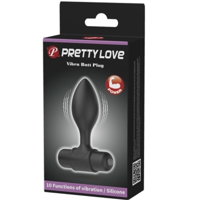 PRETTY LOVE - VIBRA BUTT 10 VIBRATIONEN ANALSTECKER SCHWARZ