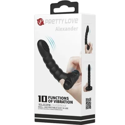Alexander finger vibrator 10 modes black | Pretty Love