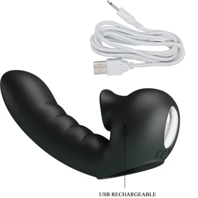 Hobgoblin Finger Vibrator 12 Modes + Clitoral Stimulation Black | Pretty Love