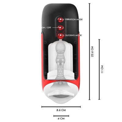 Blaze Automatischer Mundmasturbator 5 Saugband Vibrationsmodi  –  Jamyjob