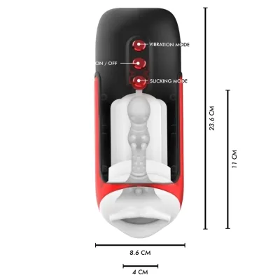 Blaze Automatischer Mundmasturbator 5 Saugband Vibrationsmodi – Jamyjob