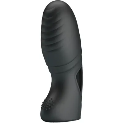 Alan Silicone Finger Vibrator Black | Pretty Love