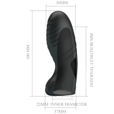 Alan Silicone Finger Vibrator Black | Pretty Love