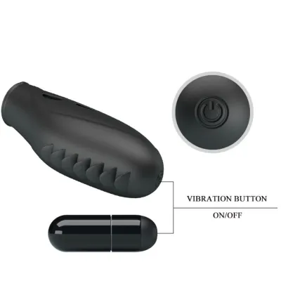 Gilo Silicone Finger Vibrator Black | Pretty Love