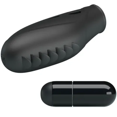 Gilo Silicone Finger Vibrator Black | Pretty Love