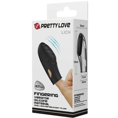 Lich Silicone Finger Vibrator Black | Pretty Love