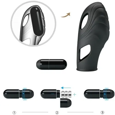 Lich Silicone Finger Vibrator Black | Pretty Love