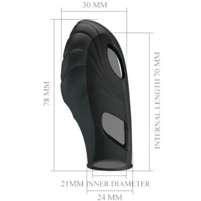 Lich Silicone Finger Vibrator Black | Pretty Love