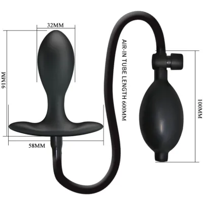 Aufblasbarer Analstecker Schwarz – Pretty Love