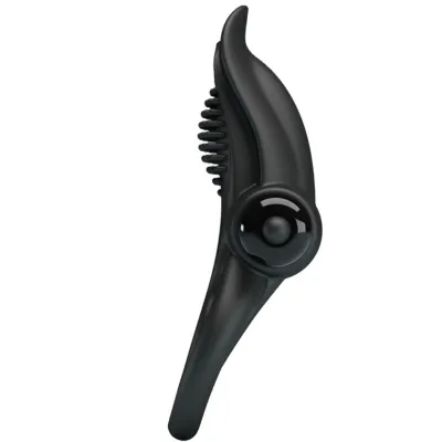 Dual Vibration Ring + Clitoral Stimulation 10 Modes Black – Pretty Love