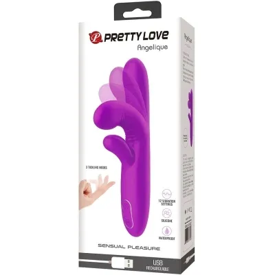 Angelique Multifunctional Vibrator + Clit Stimu Purple | Pretty Love