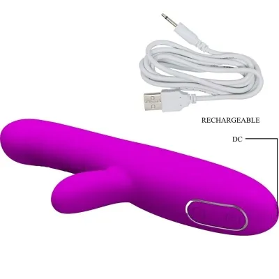 Angelique Multifunctional Vibrator + Clit Stimu Purple | Pretty Love