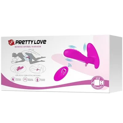 Massager & Vibrator 12 Modes Remote Control Purple | Pretty Love