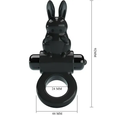 Exciting Rabbit Ring Vibrator with 10 Modes, Black – Pretty Love