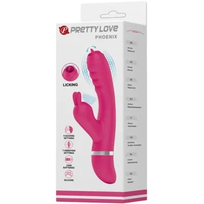 Phoenix Multifunctional Rabbit Vibrator Pink | Pretty Love