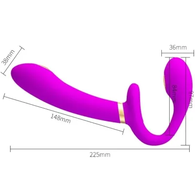 Thunderbird Doppelter Strap-On-Vibrator Lila | Pretty Love