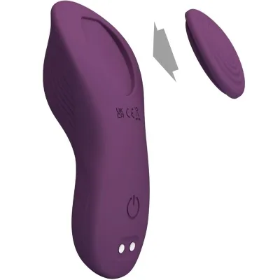 Mane Lay On Clitoris Massager 10 Modes Remote Control Purple | Pretty Love