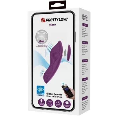 Mane Lay On Clitoris Massager 10 Modes Remote Control Purple | Pretty Love