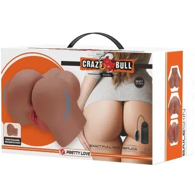 Hailey Vibrator Butt with Vagina and Anus Brown – Crazy Bull
