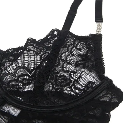 Lace Babydoll with Adjustable Straps Black S/M – Subblime