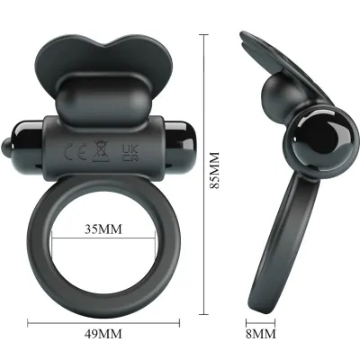 Debonaire Vibrating Ring Rabbit 10 Modes Black – Pretty Love