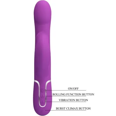 4 In 1 Multifunktionsvibrator & Stimulator Lila | Pretty Love