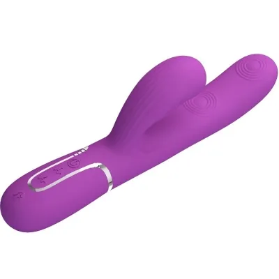 Perlita 3 In 1 Multifunctional Rabbit Vibrator Purple | Pretty Love