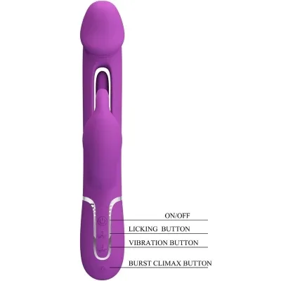Kampas 3 In 1 Multifunktions-Rabbit-Vibrator Lila | Pretty Love