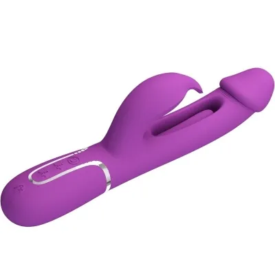 Kampas 3 In 1 Multifunktions-Rabbit-Vibrator Lila | Pretty Love