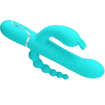 Cammy 4 in 1 Triple Rabbit Vibrator Blue | Pretty Love
