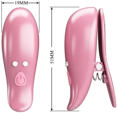 Cailey Nipple Clamps 10 Modes Remote Control Pink – Pretty Love