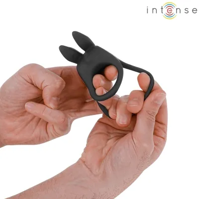 Sam Vibrator Doppel-Penisring 10 Modi Schwarz – Intense