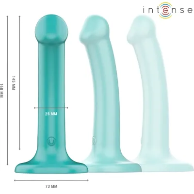 Katie Vibrator with Suction Cups, 10 Modes, Blue, Remote Control | Intense