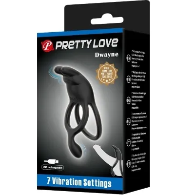 Seth Double Vibration Ring Rabbit 7 Modes Black – Pretty Love
