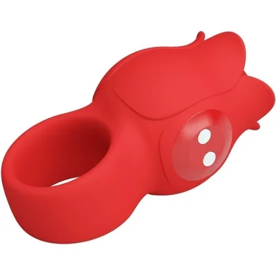 Jae Rose Shaped Finger Vibrator 10 Modes Red | Pretty Love