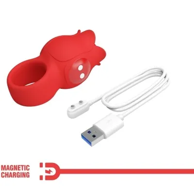 Jae Rose Shaped Finger Vibrator 10 Modes Red | Pretty Love