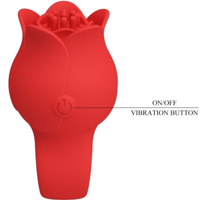 PRETTY LOVE - JAE ROSE FÖRMIGER FINGERVIBRATOR 10 VIBRATIONEN ROT