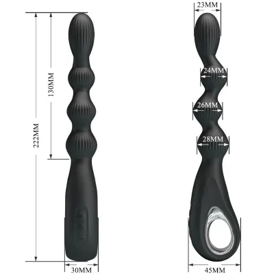 Federer anal vibrator 12 modes black | Pretty Love