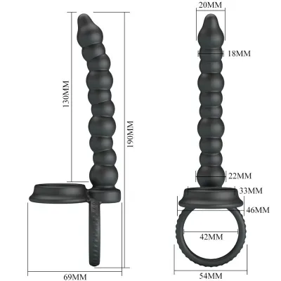 Dillion Double Penetration Cock Ring Black – Pretty Love
