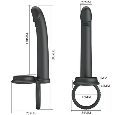 Dillion Double Penetration Cockring Black – Pretty Love
