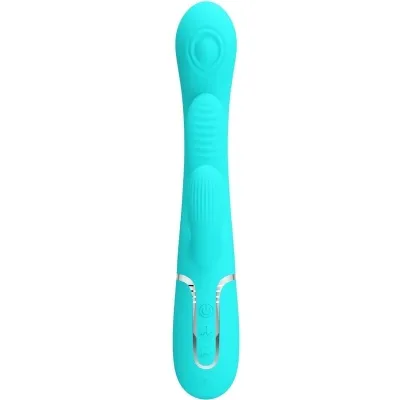 Shania Triple Rabbit Multifunctional Vibrator 3 In 1 Blue | Pretty Love