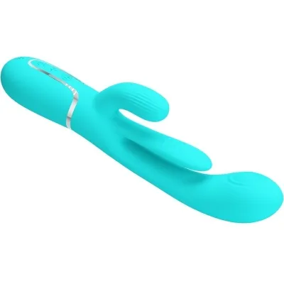 Shania Triple Rabbit Multifunctional Vibrator 3 In 1 Blue | Pretty Love