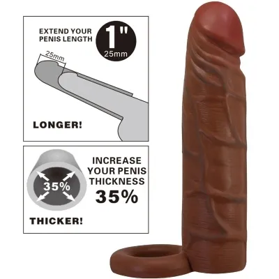 Kaile Penis Sleeve with 2.5cm Extension Brown – Pretty Love