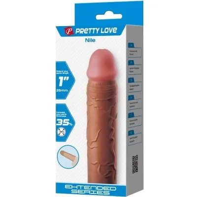 Nile Penis Sleeve with 2.5cm Extension Brown – Pretty Love