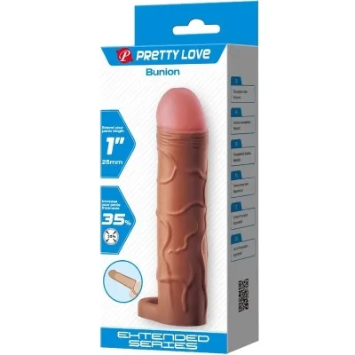 Bunion Penis Sleeve Mit 2.5cm Verlängerung Braun – Pretty Love