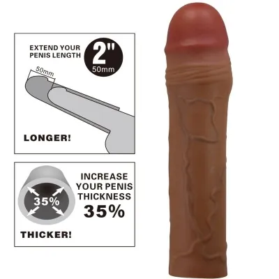 Chane Penis Sleeve with 5cm Extension Brown – Pretty Love