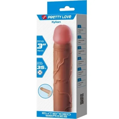 Kylian Penis Sleeve with 7.6cm Extension Brown – Pretty Love
