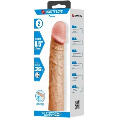 Derek Penis Sleeve with 7.6cm Extension Meat – Pretty Love