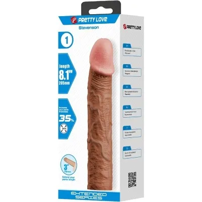Stevenson Penishülle Mit 7.6cm Verlängerung Braun – Pretty Love
