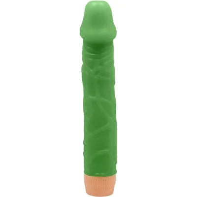 Green, cylindrical object with a textured pattern and beige base.